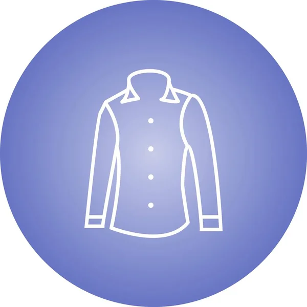 Unique Formal Shirt Vector Line Icon — Stock Vector