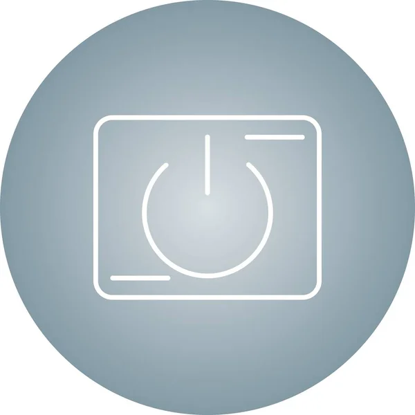 Unieke Power Button Vector Line Icon — Stockvector