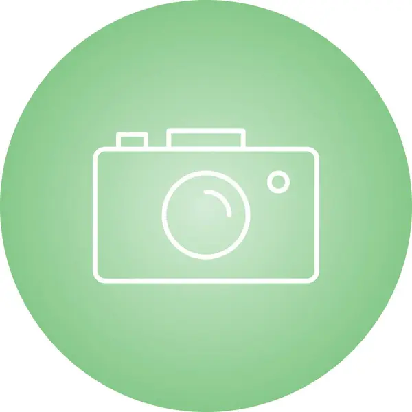 Unique Camera Vector Line Icon — Stock Vector