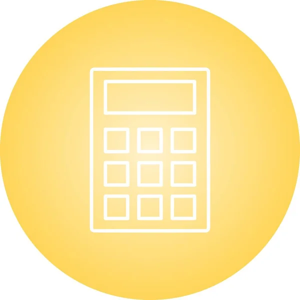 Unieke Calculator Vectorlijn Pictogram — Stockvector