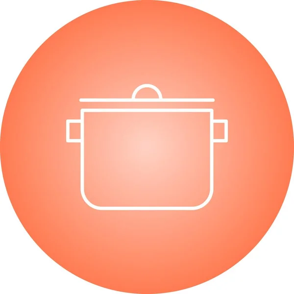 Eşsiz Pişirme Tenceresi Vektör Satırı Simgesi