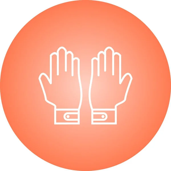 Guantes Únicos Vector Line Icon — Vector de stock