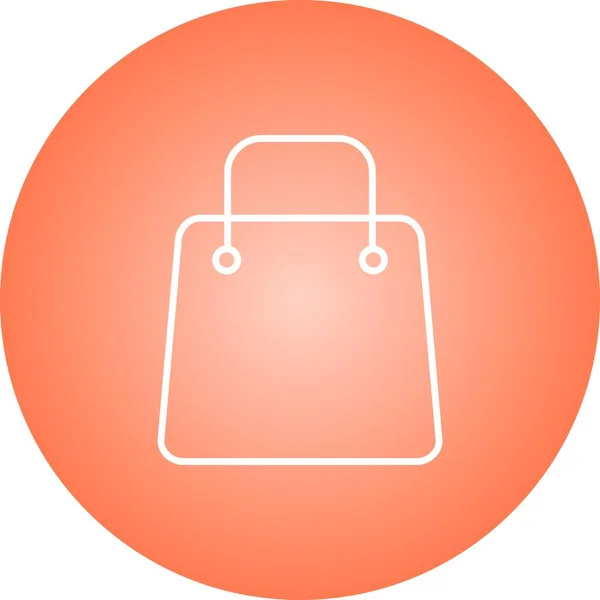 Unieke Shopping Bag Vector Line Icon — Stockvector