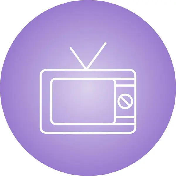 ユニークなテレビベクトルラインアイコン — ストックベクタ