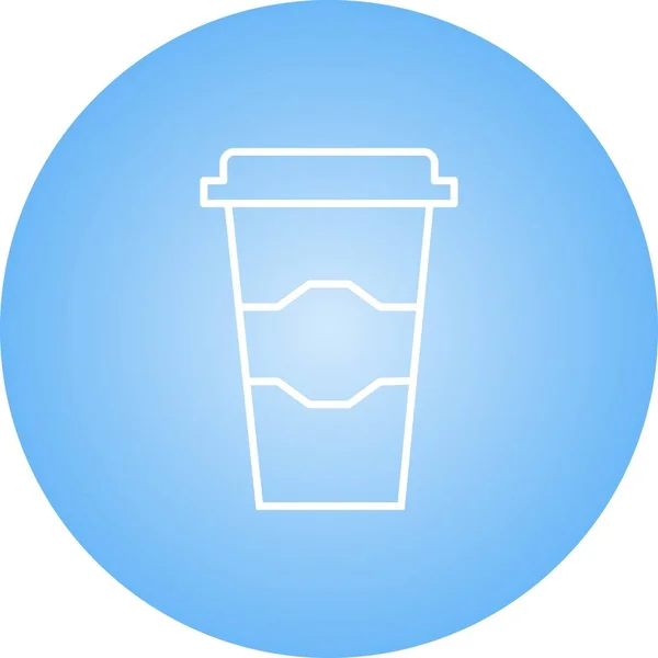 Unikt Kaffe Glas Vektor Linje Ikonen — Stock vektor