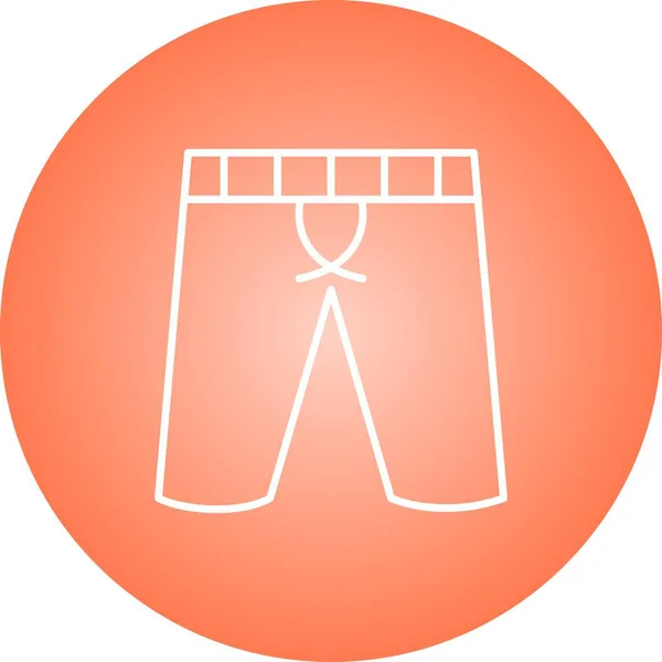 Einzigartiges Shorts Vector Line Icon — Stockvektor