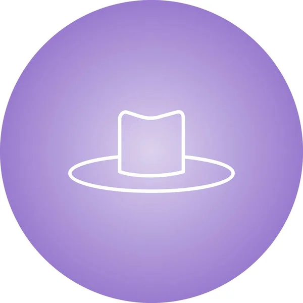 Icona Unica Della Linea Vettoriale Hat — Vettoriale Stock