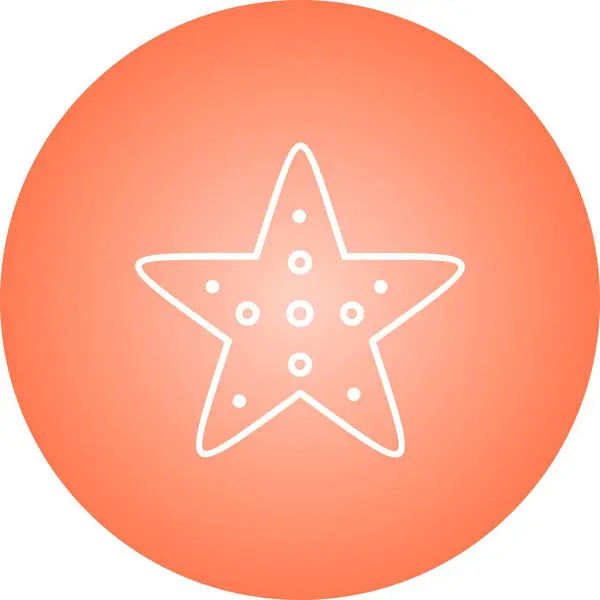 Unique Starfish Vector Line Icon — Stock Vector