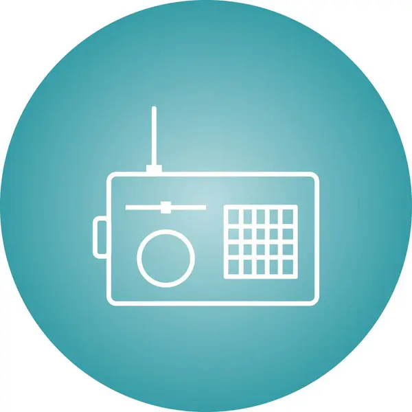 Einzigartiges Radio Vector Line Icon — Stockvektor