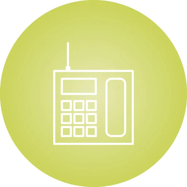 Unique Wireless Landline Phone Vector Line Icon — Stock Vector