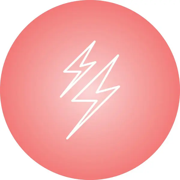 Einzigartiges Lightning Vector Line Icon — Stockvektor