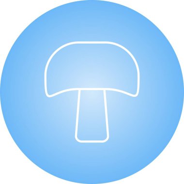 Benzersiz Mantar Vektör Satır Simgesi