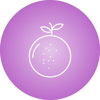 Benzersiz Mandarin Vektör Satır Simgesi