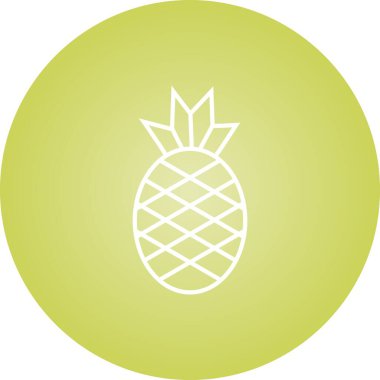 Eşsiz Ananas Vektör Satır Simgesi