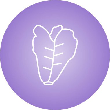 Benzersiz Marul Vektör Satır Simgesi