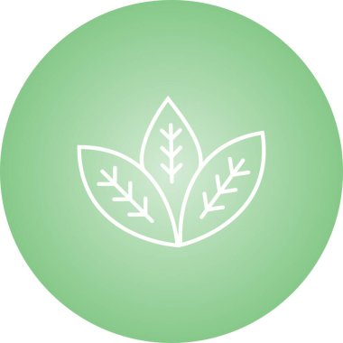 Benzersiz Spearmint Vektör Satır Simgesi