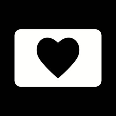 Eşsiz Kalp Vektörü Kabartma Simgesi