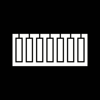 Eşsiz Piyano Anahtarları Vektör Kabartma Simgesi