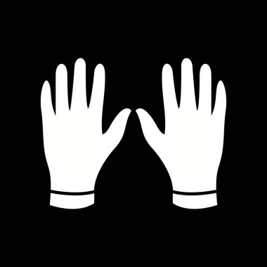 Eşsiz Eldivenler Glyph Vektör Simgesi