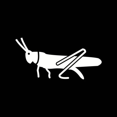 Eşsiz çekirge Glyph Vektör Simgesi