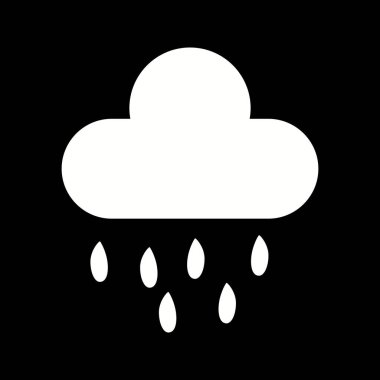 Eşsiz Yağmurlu Vektör Kabartma Simgesi