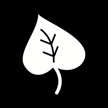 Benzersiz Yaprak II Vektör Kabartma Simgesi