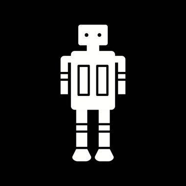 Benzersiz Robot Vektör Kabartma Simgesi