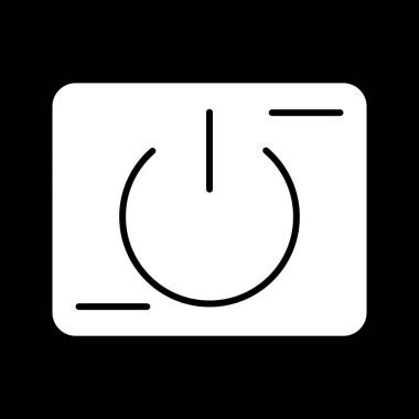 Eşsiz Güç Düğmesi Vektör Kabartma Simgesi