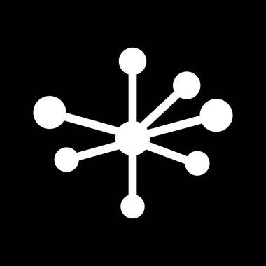 Benzersiz Moleküler Yapı Vektörü Kabartma Simgesi