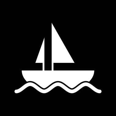 Benzersiz Tekne Vektörü Kabartma Simgesi