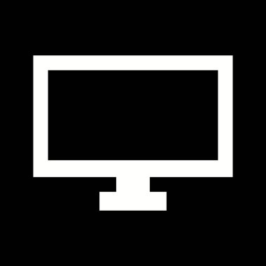 Eşsiz TV Vektörü Glyph Simgesi