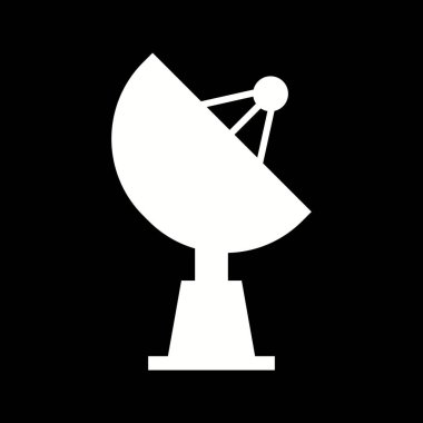 Benzersiz Uydu Vektör Kabartma Simgesi