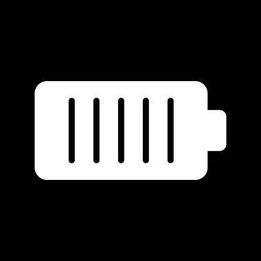 Benzersiz Batarya Vektörü Kabartma Simgesi