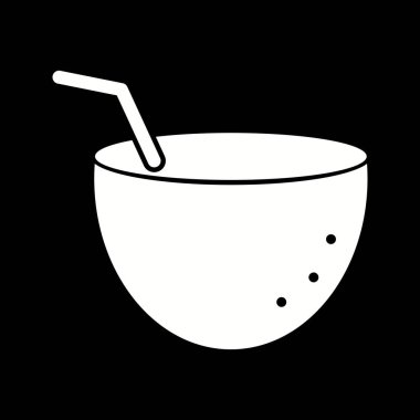 Eşsiz Hindistan Cevizi Vektörü Kabartma Simgesi