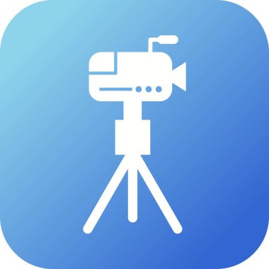 Eşsiz Haber Kamerası Vektör Kabartma Simgesi