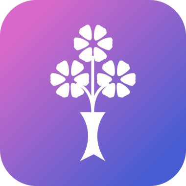 Eşsiz Çiçek Bunch Vektör Kabartma Simgesi