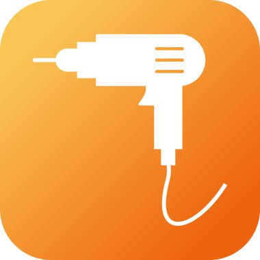 Benzersiz Matkap Makinesi Glyph Vektör Simgesi