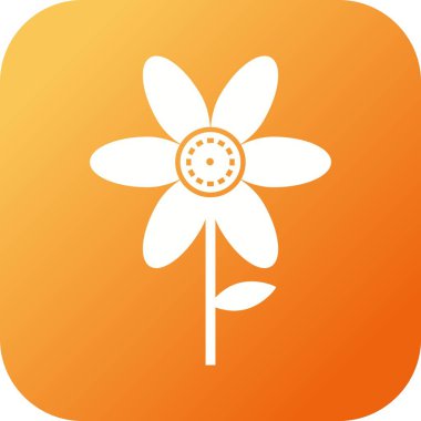 Eşsiz Çiçek Vektörü Kabartma Simgesi