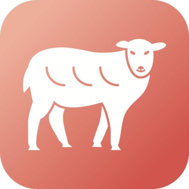 Eşsiz Koyun Vektör Kabartma Simgesi