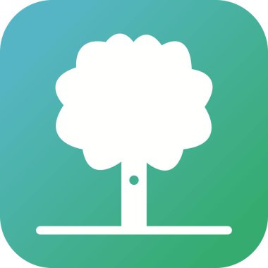 Benzersiz Ağaç II Vektör Kabartma Simgesi