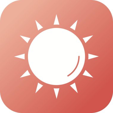 Eşsiz Güneş Vektörü Kabartma Simgesi