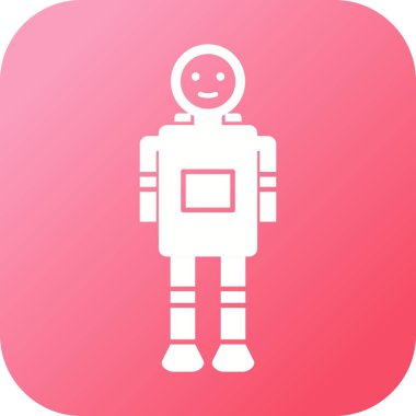 Eşsiz Uzay Adamı Vektör Kabartma Simgesi