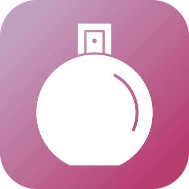 Benzersiz Parfüm Şişesi Vektör Kabartma Simgesi