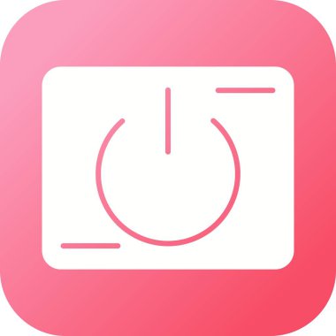 Eşsiz Güç Düğmesi Vektör Kabartma Simgesi