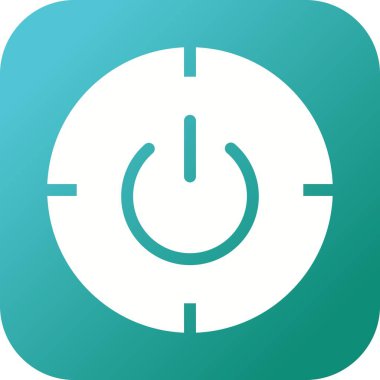 Eşsiz Zamanlanmış Güç Açılıp Kapalı Vektör Kabartma Simgesi