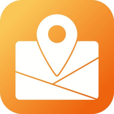 Eşsiz Harita Vektör Kabartma Simgesi