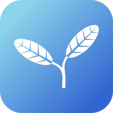 Eşsiz Yapraklar Vektör Kabartma Simgesi Simgesi