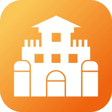 Eşsiz Kum Kalesi Vektör Sembolü Simgesi