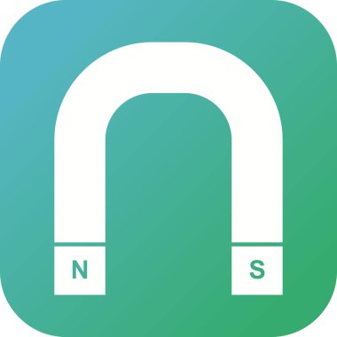 Benzersiz Mıknatıs Vektörü Kabartma Simgesi