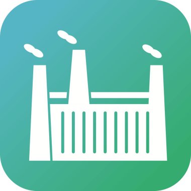 Eşsiz Fabrika Vektör Kabartma Simgesi